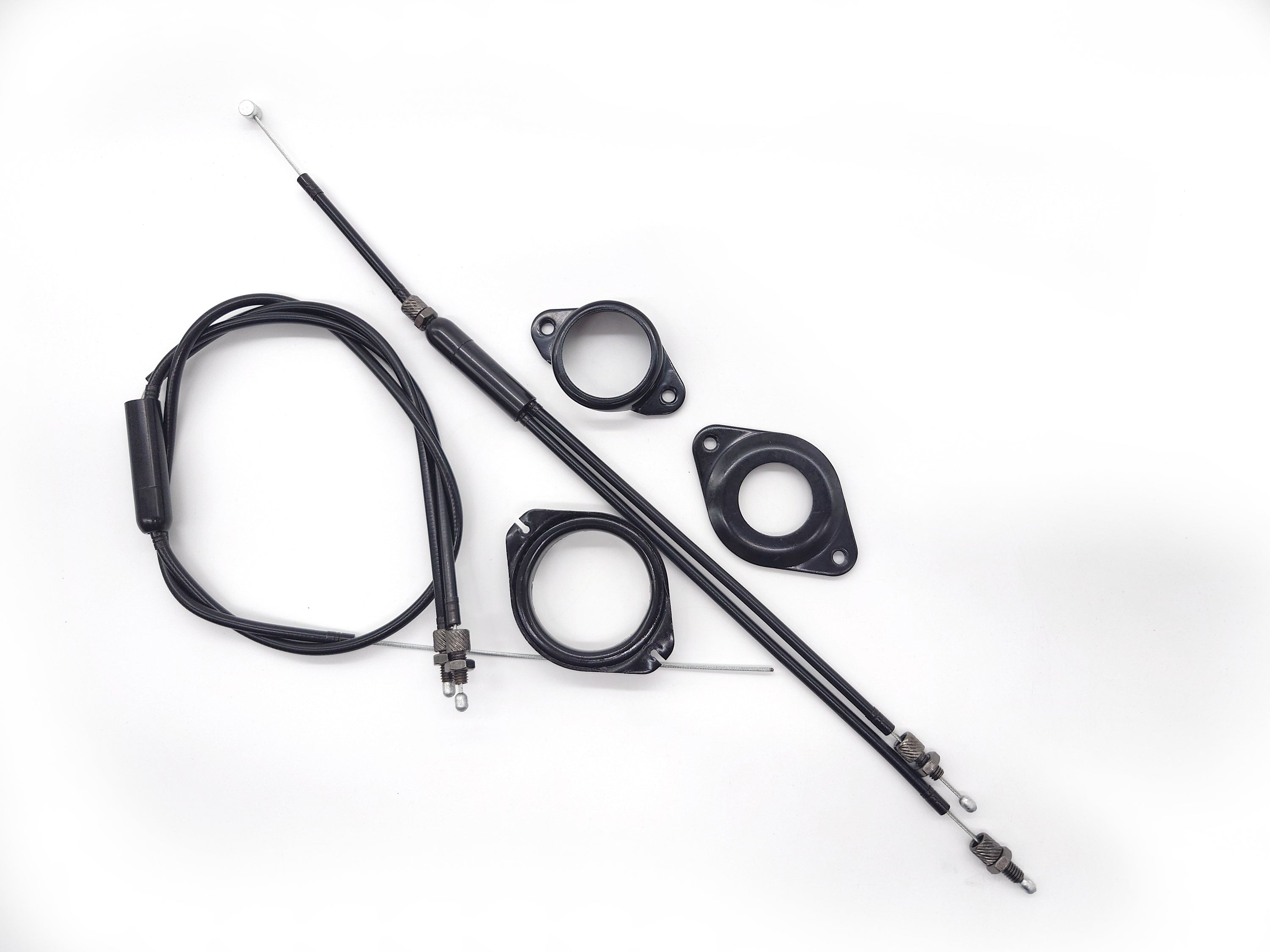 A brake cable upgrade kit for riders to turn handlebars a full 360 degrees whilst still having an operational brake