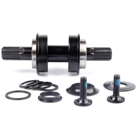 KHE US Bottom Bracket With 8 Spline Axle - Black 19mm
