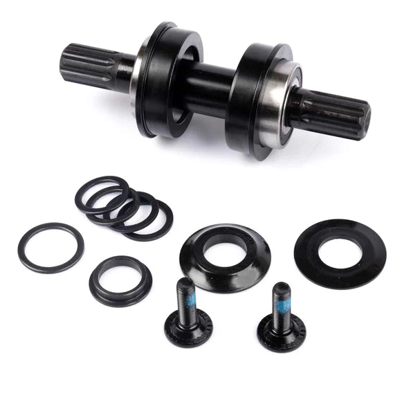 KHE US Bottom Bracket With 8 Spline Axle - Black 19mm