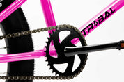 Tribal Clan V2 Raspberry close up of sprocket and cranks photographed on a white background