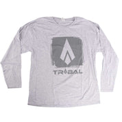 Tribal Block Logo Long Sleeve T-Shirt - Grey