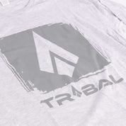 Tribal Block Logo Long Sleeve T-Shirt - Grey