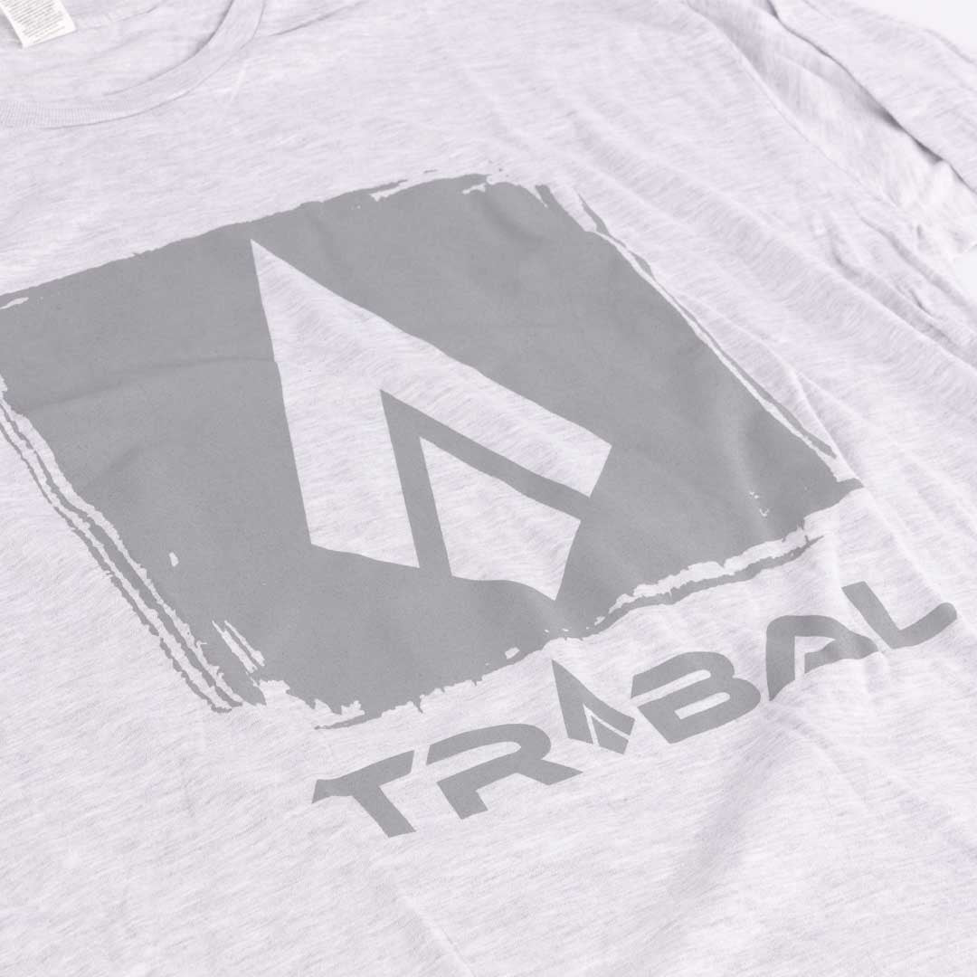 Tribal Block Logo Kids Long Sleeve T-Shirt - Grey XL 12-13 Years