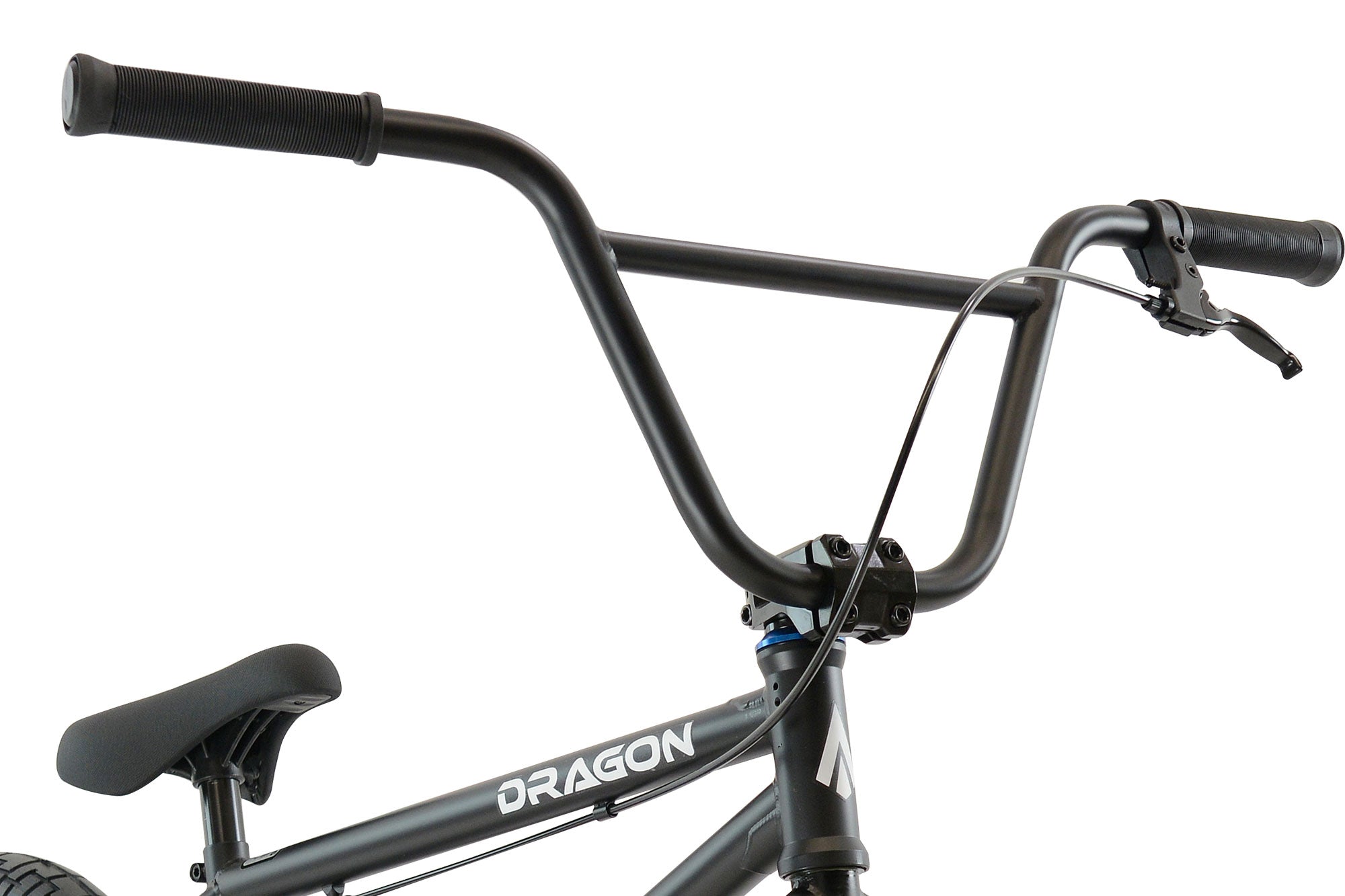 Tribal Dragon BMX Bike Matte Black Blue Parts