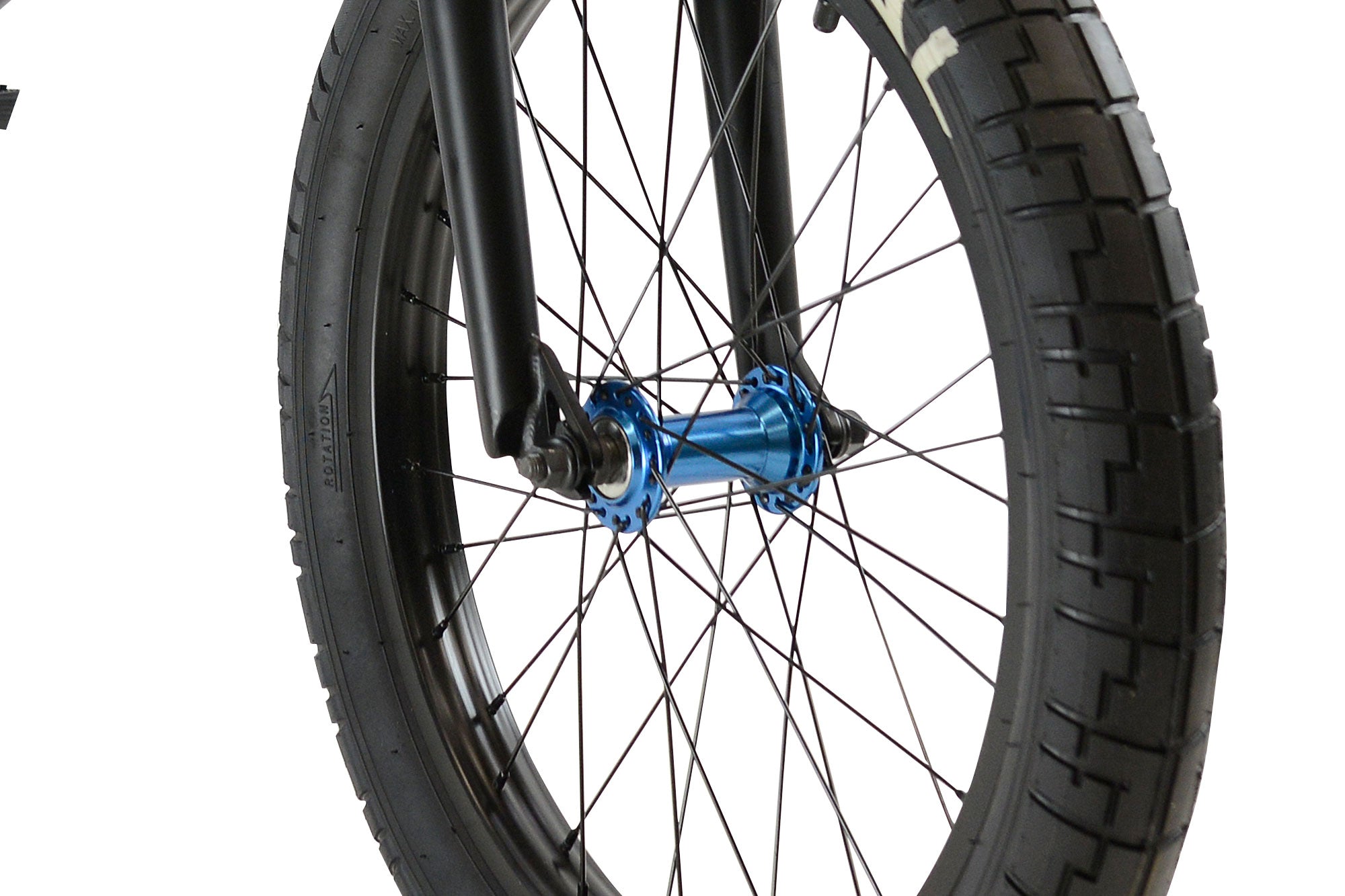 Tribal Dragon BMX Bike - Matte Black / Blue Parts
