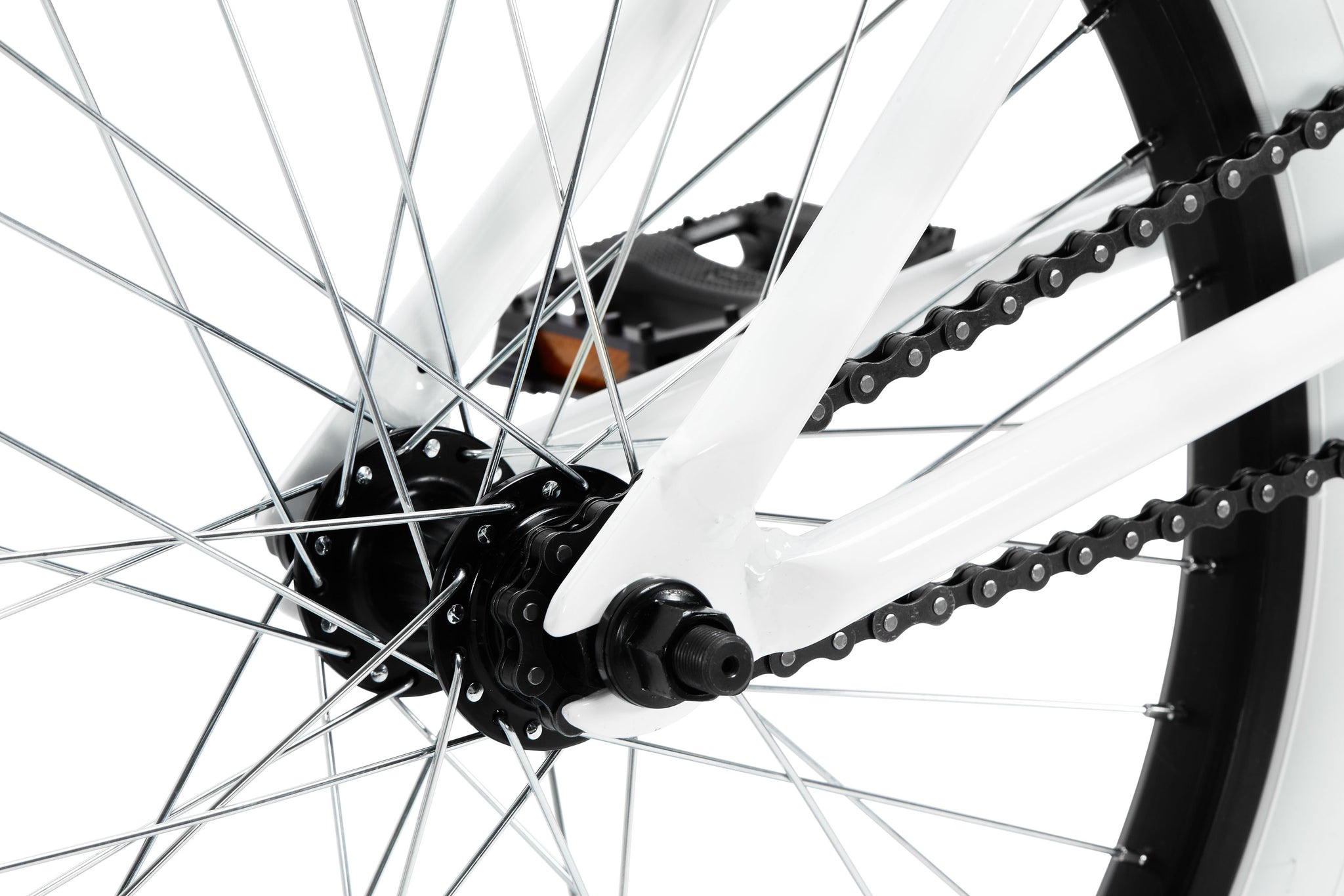 white and black bike
