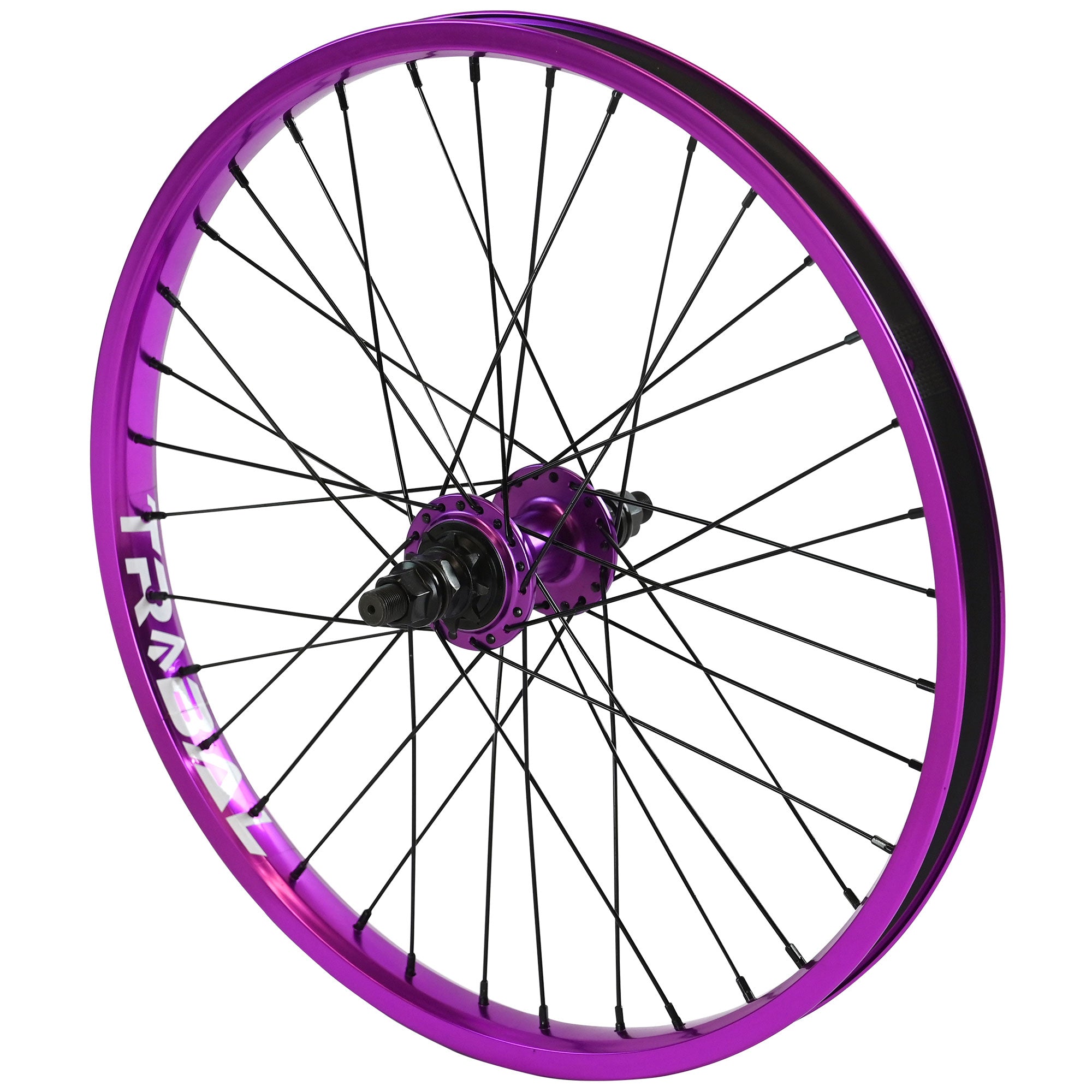 Tribal BMX rear wheel purple